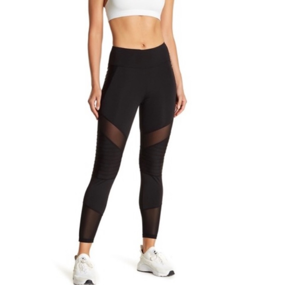 Nanette Lepore Mesh Black Leggings Size Small